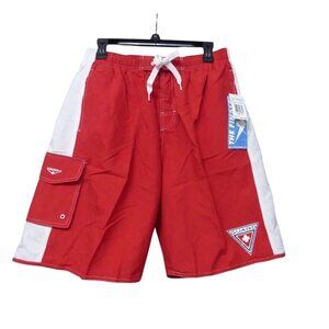 TYR The Finals Guard Male Trunks, Red, XL
